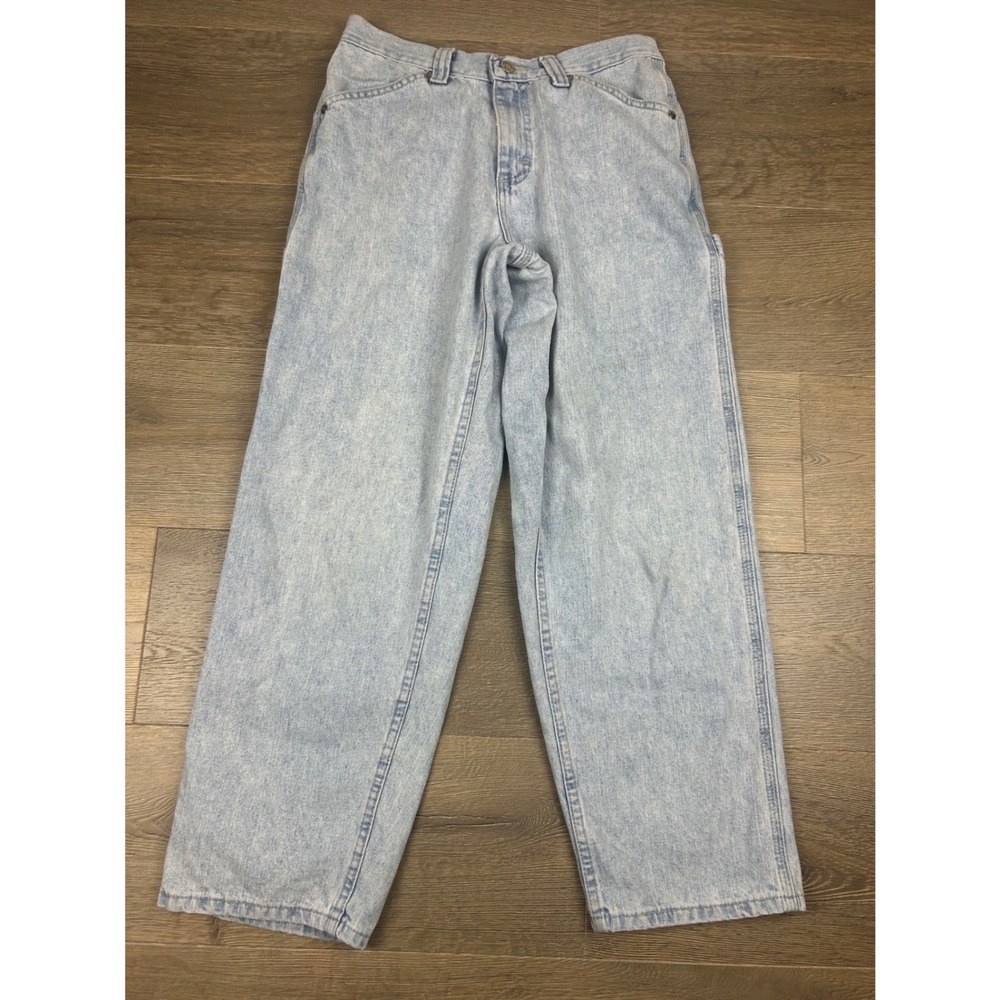 Vintage 90s Y2K Riveted By Lee Women's Carpenter Jeans Blue Denim Utility 27